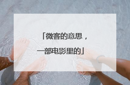 微客的意思,一部电影里的