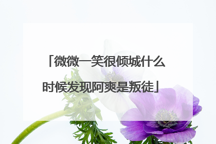 微微一笑很倾城什么时候发现阿爽是叛徒