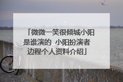 微微一笑很倾城小阳是谁演的 小阳扮演者边程个人资料介绍