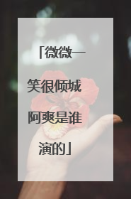 微微一笑很倾城阿爽是谁演的