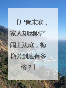 尸骨未寒，家人却因财产闹上法庭，梅艳芳到底有多惨？