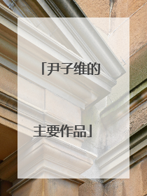 尹子维的主要作品