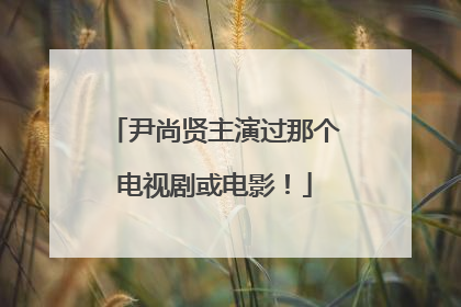 尹尚贤主演过那个电视剧或电影！