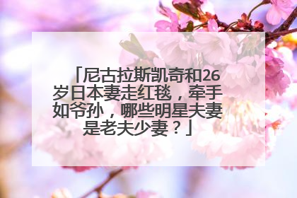 尼古拉斯凯奇和26岁日本妻走红毯，牵手如爷孙，哪些明星夫妻是老夫少妻？