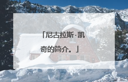 尼古拉斯·凯奇的简介。