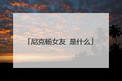 尼克杨女友 是什么