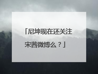 尼坤现在还关注宋茜微博么?