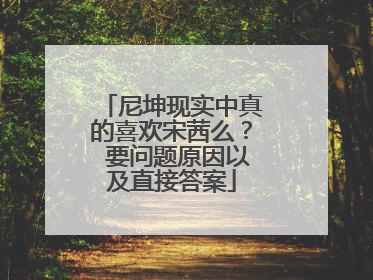 尼坤现实中真的喜欢宋茜么? 要问题原因以及直接答案