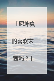 尼坤真的喜欢宋茜吗?