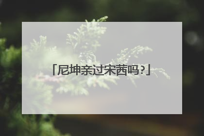 尼坤亲过宋茜吗?