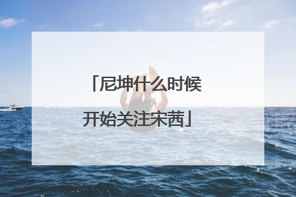 尼坤什么时候开始关注宋茜