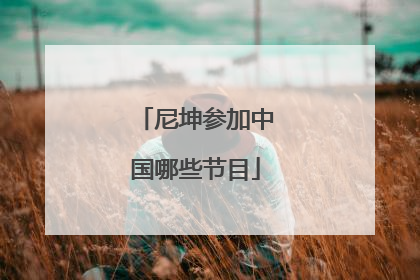 尼坤参加中国哪些节目