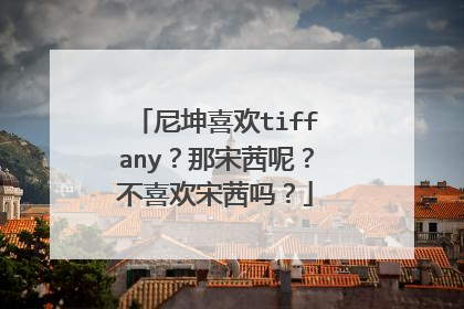 尼坤喜欢tiffany？那宋茜呢？不喜欢宋茜吗？