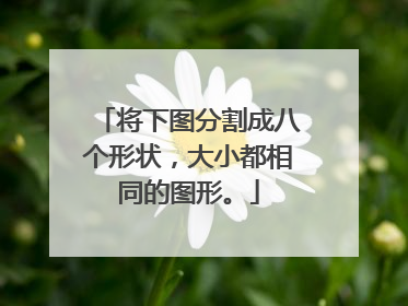 将下图分割成八个形状，大小都相同的图形。