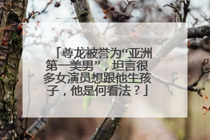 尊龙被誉为“亚洲第一美男”,坦言很多女演员想跟他生孩子,他是何看法?