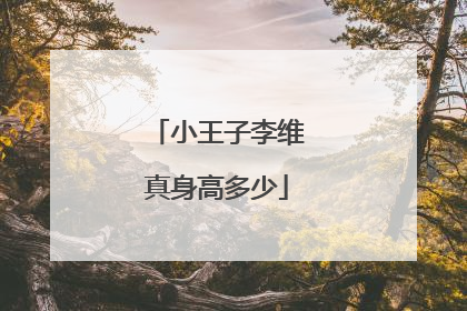 小王子李维真身高多少