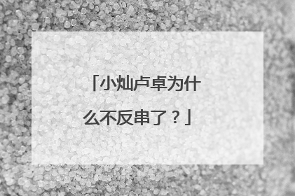 小灿卢卓为什么不反串了？
