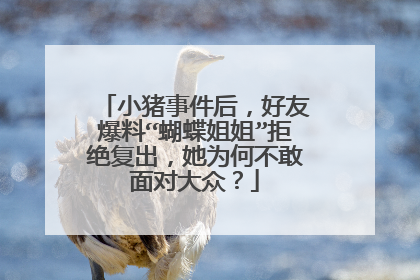 小猪事件后,好友爆料“蝴蝶姐姐”拒绝复出,她为何不敢面对大众?