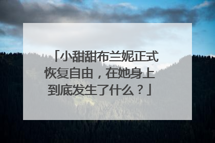 小甜甜布兰妮正式恢复自由，在她身上到底发生了什么？