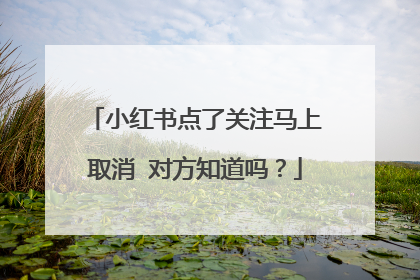 小红书点了关注马上取消 对方知道吗?