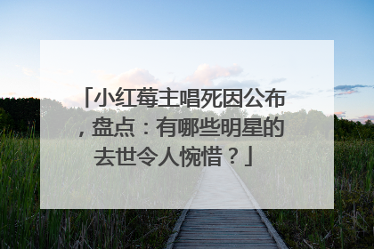 小红莓主唱死因公布，盘点：有哪些明星的去世令人惋惜？