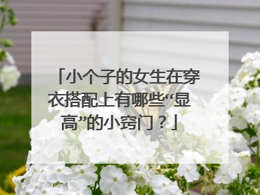 小个子的女生在穿衣搭配上有哪些“显高”的小窍门？