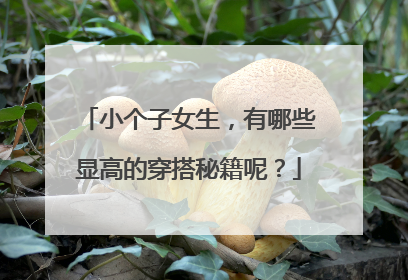 小个子女生，有哪些显高的穿搭秘籍呢？