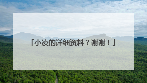 小凌的详细资料？谢谢！