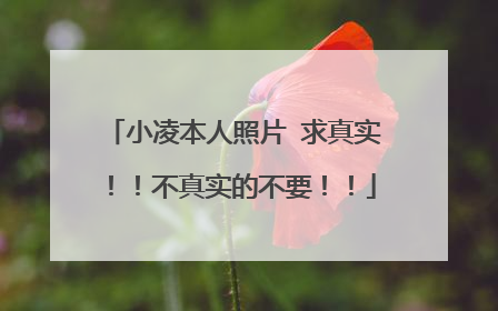 小凌本人照片 求真实！！不真实的不要！！