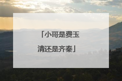 小哥是费玉清还是齐秦