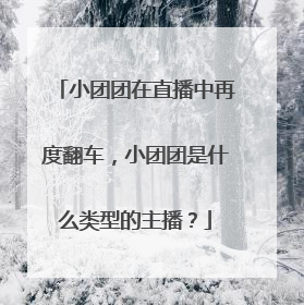 小团团在直播中再度翻车，小团团是什么类型的主播？