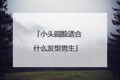 小头圆脸适合什么发型男生