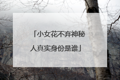 小女花不弃神秘人真实身份是谁