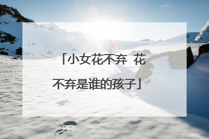 小女花不弃 花不弃是谁的孩子