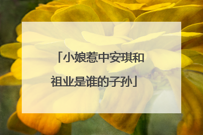 小娘惹中安琪和祖业是谁的子孙