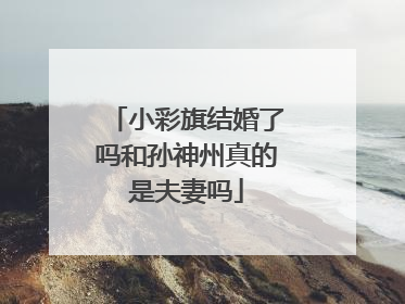 小彩旗结婚了吗和孙神州真的是夫妻吗