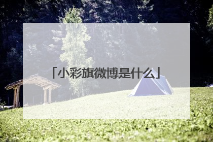 小彩旗微博是什么