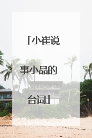 小崔说事小品的台词