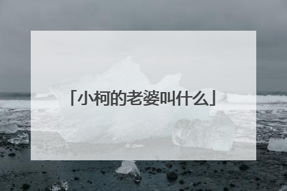 小柯的老婆叫什么