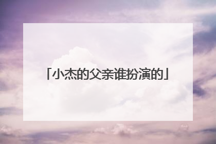 小杰的父亲谁扮演的