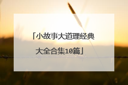 小故事大道理经典大全合集10篇