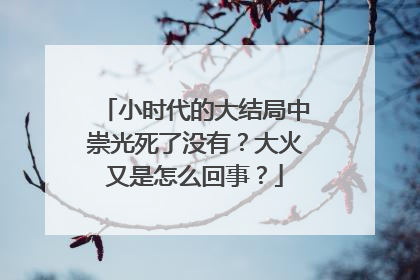 小时代的大结局中崇光死了没有？大火又是怎么回事？