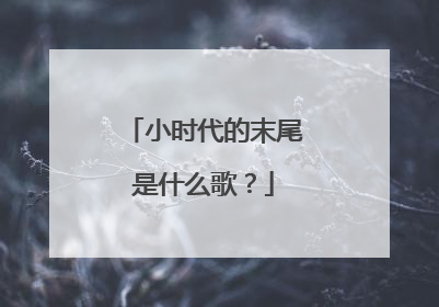 小时代的末尾是什么歌？