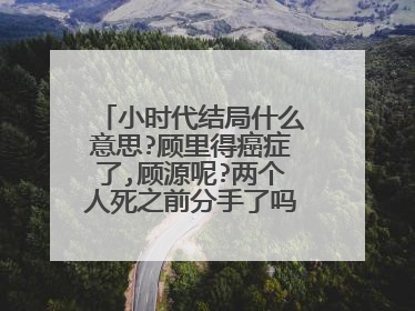 小时代结局什么意思?顾里得癌症了,顾源呢?两个人死之前分手了吗？又或者是怎样的结局?