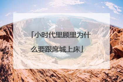 小时代里顾里为什么要跟席城上床