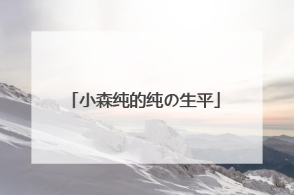小森纯的纯の生平