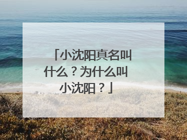 小沈阳真名叫什么？为什么叫小沈阳？
