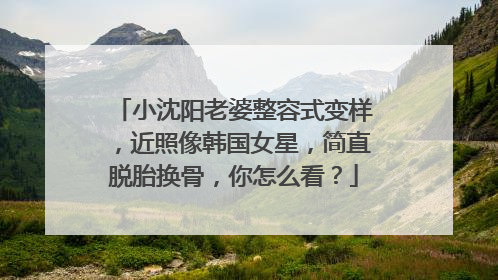 小沈阳老婆整容式变样，近照像韩国女星，简直脱胎换骨，你怎么看？