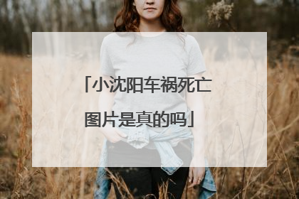 小沈阳车祸死亡图片是真的吗