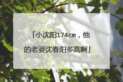 小沈阳174cm,他的老婆沈春阳多高啊